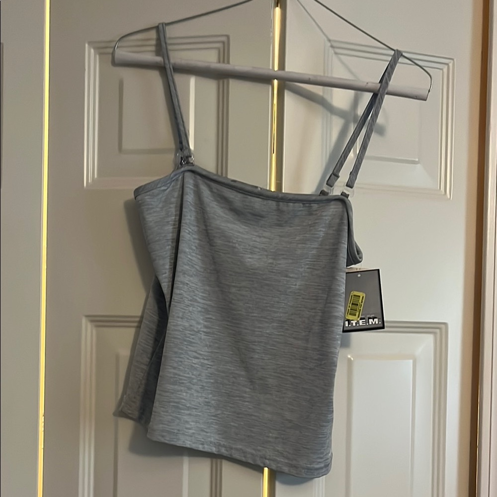 Gray Spaghetti Strap Top